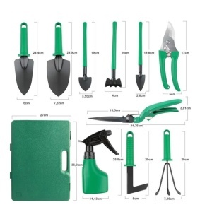🏡 Set Unelte Grădinărit 10 Piese din Oțel Inoxidabil cu Trusă Portabilă – Ergonomic & Durabil - Img 3
