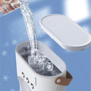 Ventilator Portabil Dublu „Mist & Breeze” – Cu Pulverizare Fină și Oscilație de 90° - Img 3