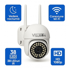 Cameră de Supraveghere VISURON WiFi – Protecție Completă, Zi și Noapte - Img 1