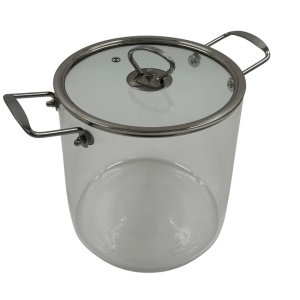 Oală Transparentă din Sticlă Borosilicată 5.5L cu Capac – Zâna Casei, Modernă, Rezistentă la Căldură - Img 2