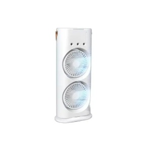 Ventilator Portabil Dublu „Mist & Breeze” – Cu Pulverizare Fină și Oscilație de 90° - Img 1