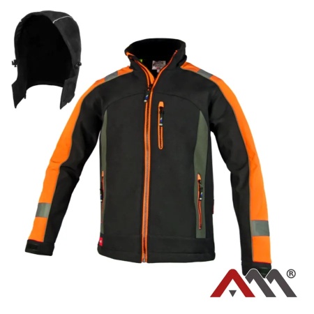 ClassWork Orange - Jacheta Softshell Reflectorizanta HI-VIS, rezistenta la ploaie si vant, orange