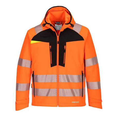 Portwest DX475 - Jacheta reflectorizanta softshell rezistenta la ploaie si vant, portocaliu