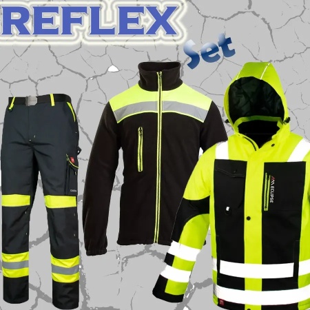 SET REFLEX - Geaca de iarna + pantaloni de protectie + pulover fleece