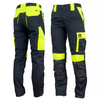 Urgent-Y - Pantaloni de lucru, negru/galben NEON