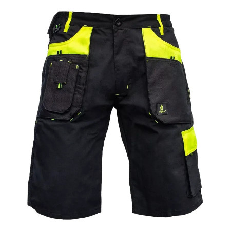 Urgent-Y - Pantaloni de lucru scurti, negru/galben