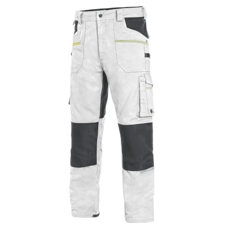 CXS STRETCH - Pantaloni de protectie elastici, alb/gri