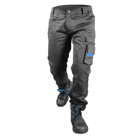 Flexi - Pantaloni de lucru felxibili, negru/albastru