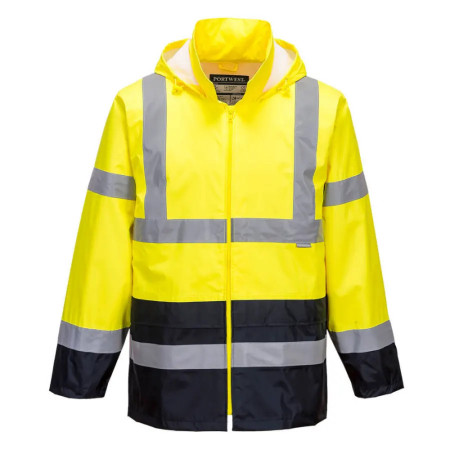 Portwest H443 Classic Contrast - Jacheta de protectie pentru ploaie, HI-VIS, galben
