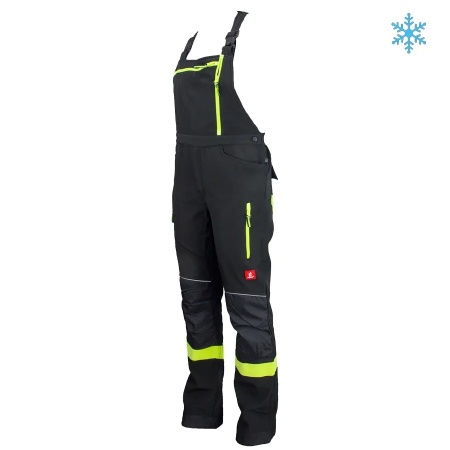 550 - Salopete de lucru imblanite de iarna, material softshell, elastici