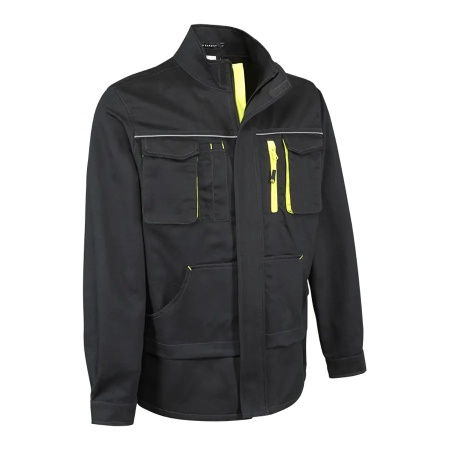 COMFORT-JT-G - Geaca de lucru din bumbac 100%, negru/galben