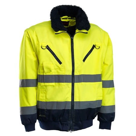 Discover-Y - Geaca pilot de iarna reflectorizanta 3 in 1, galben