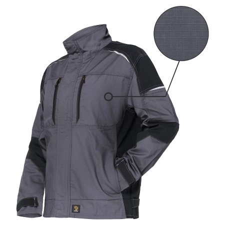 PCR HELICON GREY - Geaca de lucru RIP-STOP, gri/negru