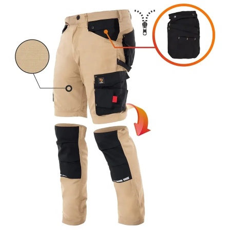 PCR ZEUS BEJ - Pantaloni de lucru RIP-STOP - MULTIFUNCTIONAL