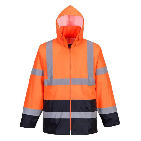 Portwest H443 Classic Contrast - Jacheta de protectie pentru ploaie, HI-VIS, portocaliu