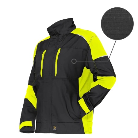 PCR HELICON YELLOW - Geaca de lucru RIP-STOP, negru/galben
