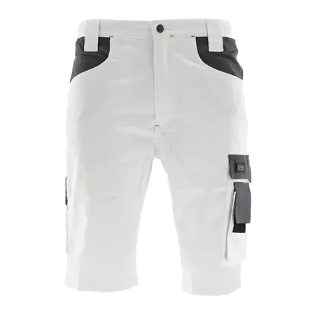Actiflex short - Pantaloni de protectie scurti. alb/gri