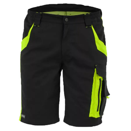 NEOFLEX - Pantaloni de protectie scurti elastici, negru/galben