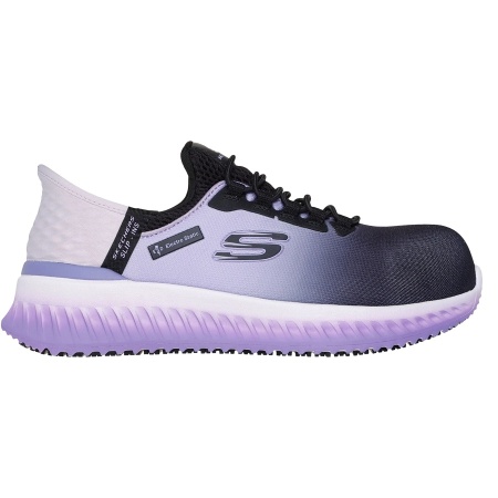 Skechers TILIDO - OMBRAY - Pantofi de protectie dama,negru/mov (S1PL, SR, ESD)