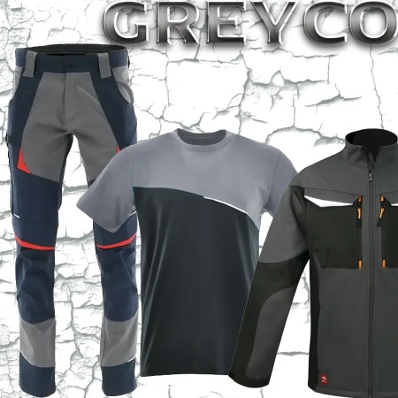 SET GreyCo - Pantaloni de lucru + tricou + jacheta softshell
