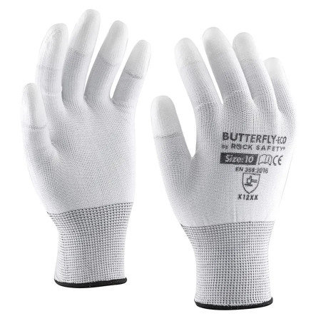 BUTTERFLY-ECO - Manusi de protectie acoperite cu poliuretan pe degete - ambalate separat