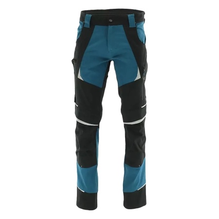 Sara Cottonflex - Pantaloni de lucru elastici din bumbac albastru/negru