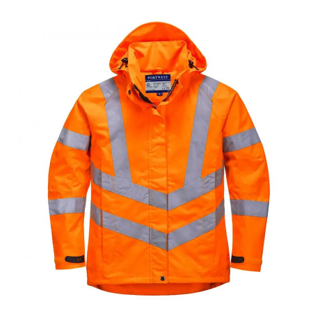 Portwest LW70 Orange - Geaca de protectie reflectorizanta pentru femei, rezistenta la ploaie