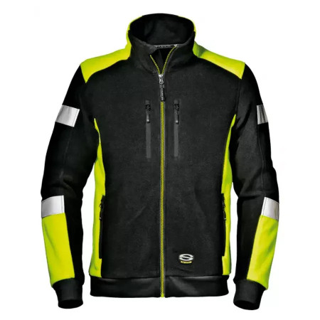 SSY COMFORT - Jacheta fleece, negru/galben