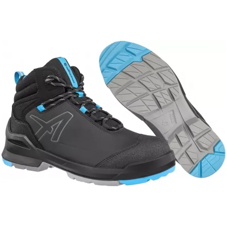Albatros Taraval Black/Blue Mid – Bocanci de protectie ESD non-metalici, impermeabili (S3L, ESD, FO, SR)