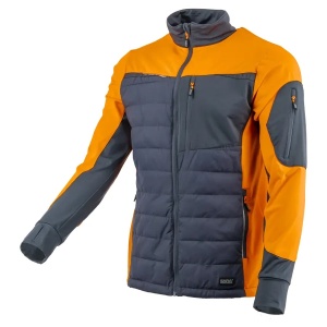 Comfort Plus Orange Hybrid - Hanorac de lucru cu fermoar si elemente reflectorizante, negru/portocaliu