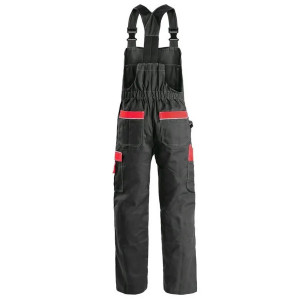 Salopete de protectie imblaniti, negru/rosu