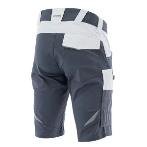 Pantaloni de lucru scurti alb/gri