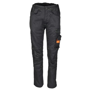 Actiflex - Pantaloni de lucru felxibili, negru/portocaliu