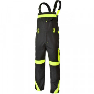 Classic-VIS - Salopete de lucru galben NEON