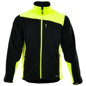 Comfort Plus Yellow - Jacheta polar fleece, negru/galben
