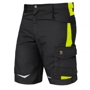 PCR Helicon short - Pantaloni de protectie scurti RIP-STOP, negru/galben