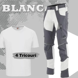 Set Blanc - Pantaloni de protectie + 4 tricouri