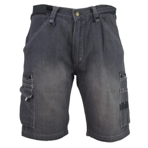 605 - Pantaloni de lucru scurti tip blugi, negru