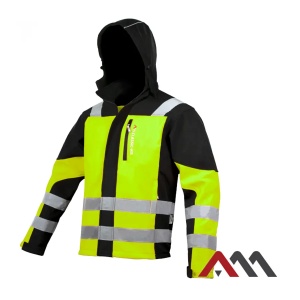 CLASSIC-VIS Yellow - Jacheta Softshell Reflectorizanta HI-VIS, rezistenta la ploaie si vant OUTLET