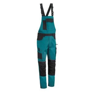 COMFORT-BP-G - Salopete de lucru din bumbac 100%, verde/negru
