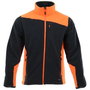 Comfort Plus Orange - Jacheta softshell, rezistenta la vant, negru/portocaliu
