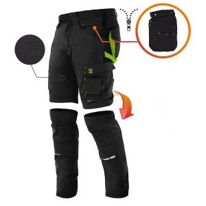 PCR ZEUS BLACK - Pantaloni de lucru RIP-STOP - MULTIFUNCTIONAL