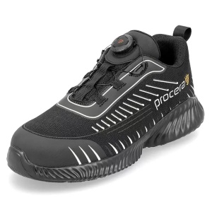 Pantofi de lucru cu sistem de insiretare rapida, negru/gri (S1P, SRA)