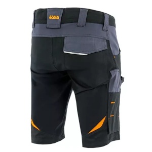 Pantaloni de lucru scurti gri/portocaliu