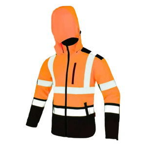 SOFT-REF - Jacheta Softshell Reflectorizanta HI-VIS, rezistenta la ploaie si vant*