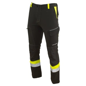Universal - Pantaloni de protectie Softshell Hi-Vis galbeni - impermeabili, caldurosi si elastici cu benzi reflectorizante OUTLET
