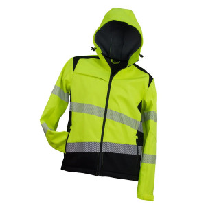 Urgent LUX – Geaca de lucru Softshell cu gluga si elemente reflectorizante
