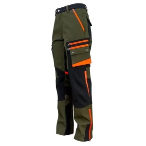 756 - Pantaloni de lucru imblaniti de iarna, material softshell, elastici