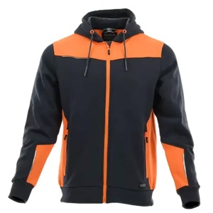 Comfort Plus - Hanorac cu gluga, negru/portocaliu