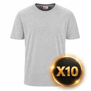 PACHET COMFORTEE GREY - Tricou 100% bumbac, gri - 10 bucati